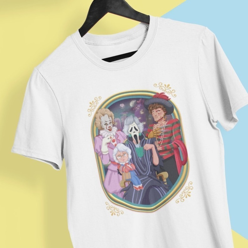 Unisex T-shirt Golden Horror Special Edition Freddy Pennywise Scream